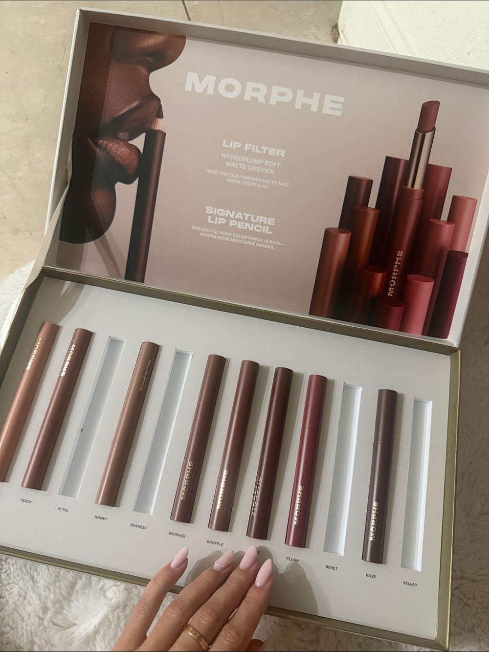 Morphe Lip Filter & Signature Lip Pencil Set — Browns, Mauves and Pink-Nudes